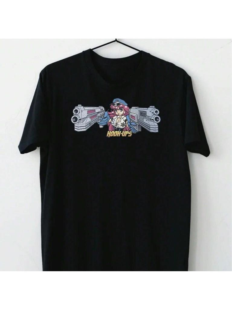 Hookups Sakteboard Cop Girl With Guns T-Shirt S-5XL