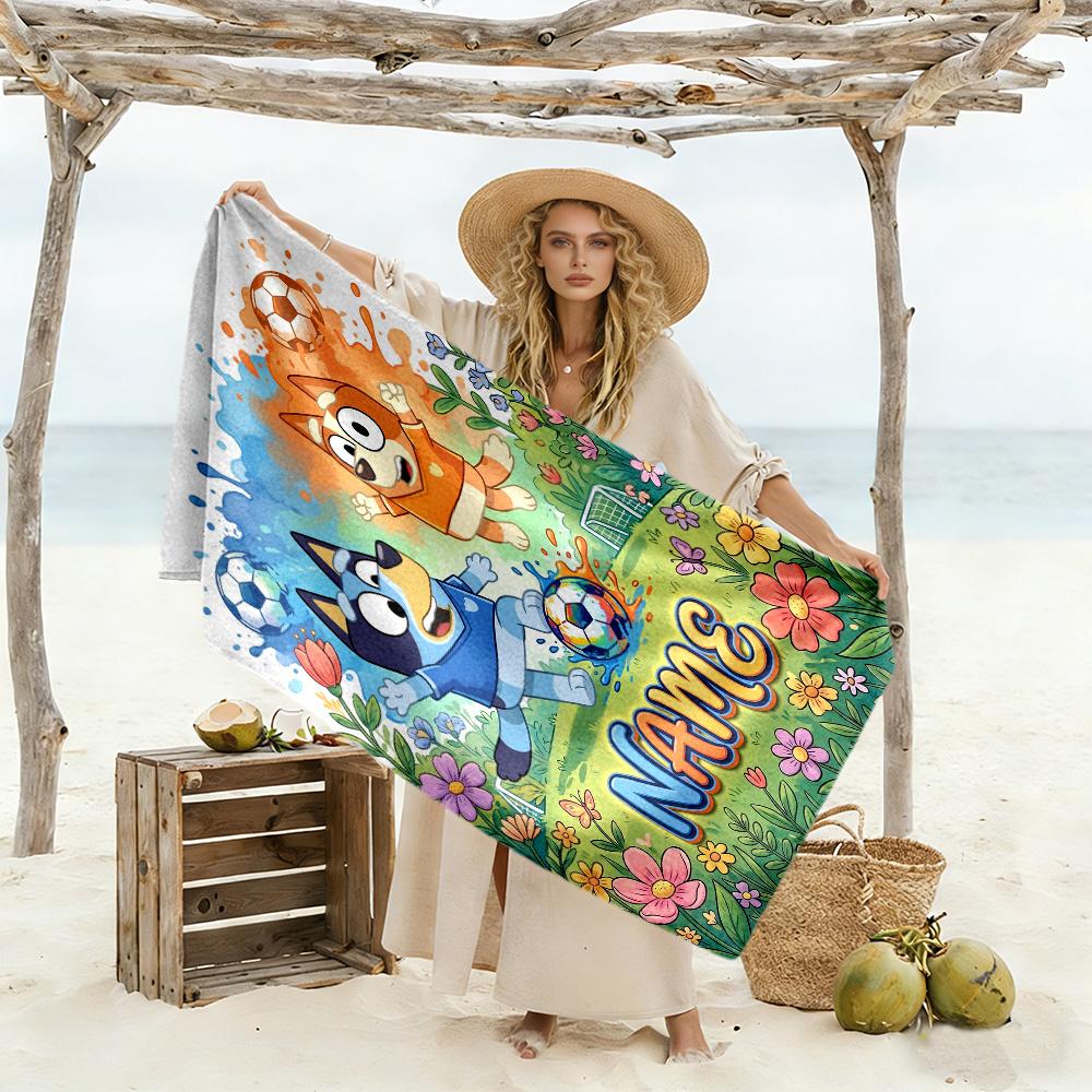 Science Adventure Journey Customize Your Name Beach Towel Super Soft & Absorbent
