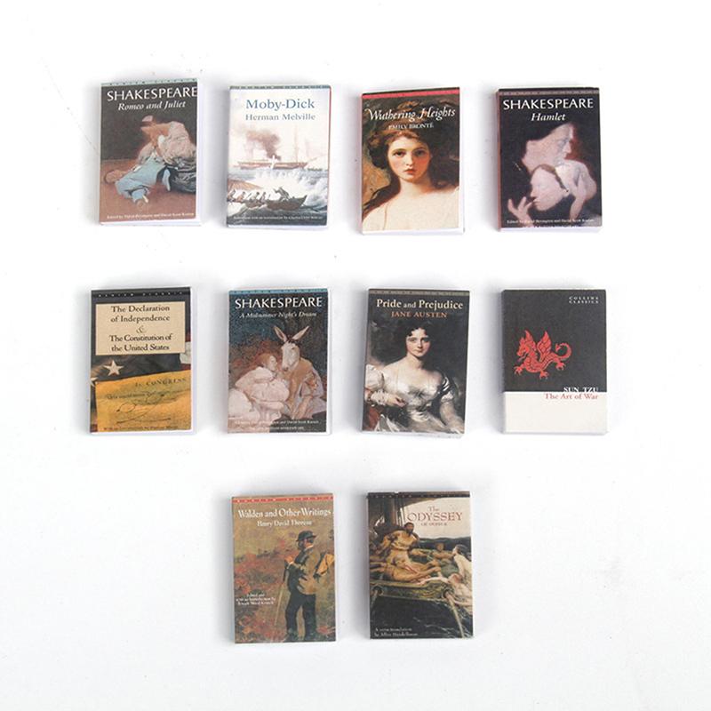 10 шт./комплект 1/12 Кукольный домик Имитация книги Украшение Кукольный домик Миниатюрная декорация кабинета Аксессуары для кукольного домика Детские игрушки