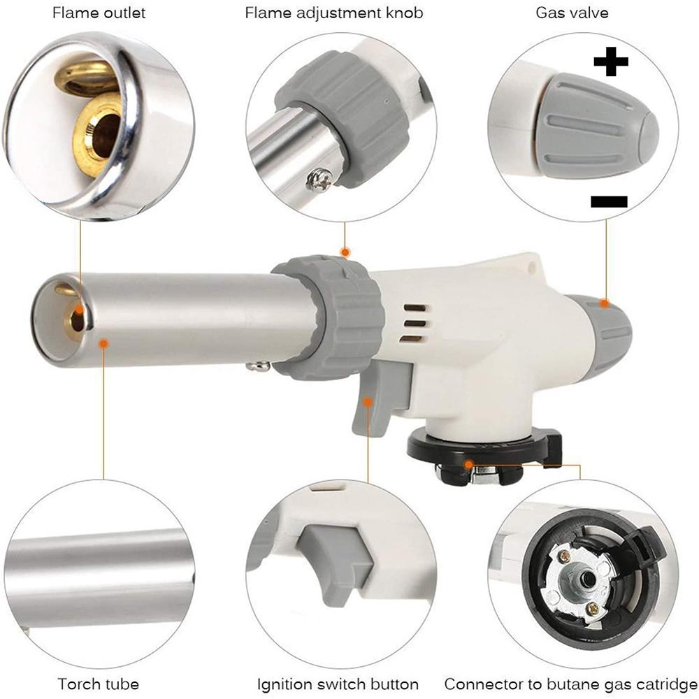 Газовая горелка Пистолет-распылитель Паяльная лампа Кулинария Пайка Бутан Самовоспламеняющаяся газовая горелка Зажигалка Нагревательная Сварочная горелка