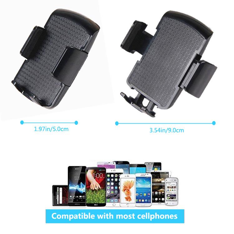 KEEPO Universal Black Extendable Long Arm 360 Adjustable Flexible Windshield & Desktop Car Phone Holder for 4-7 Inch