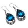 Серьги из стерлингового серебра 925 пробы с индиголитом и турмалином 1,50