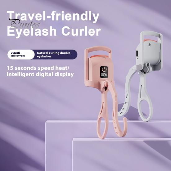 Electric Heated Eyelash Curler Anti-Burn Heated Lash Curler Fast Heating Eyelash Tool Rechargeable Lash Clipper for All Eye Shapes