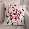 Decor Scene Christmas With Santa Snowman Reindeer Hug Pillow For Festive Gift