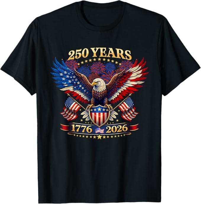 250 лет Америки 1776 2026 250-й 4 июля День Независимости Футболка