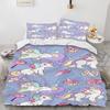 Home Textile Three-Piece Digital Printing Cartoon Unicorn Printing Quilt Pillowcase Bedding
