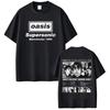 Oasis Band Logo Rock Band 2025 Tour Vintage Print T-shirt Men's Woman Cotton T Shirts Fashion Casual Hip-hop T-shirts Streetwear
