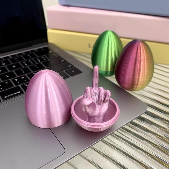 Пасхальное яйцо, розыгрыш со средним пальцем, подарок для мужчин и женщин, 3D-печатное грубое яйцо, шутка, веселый сюрприз, подарок, уникальная игрушка для взрослых