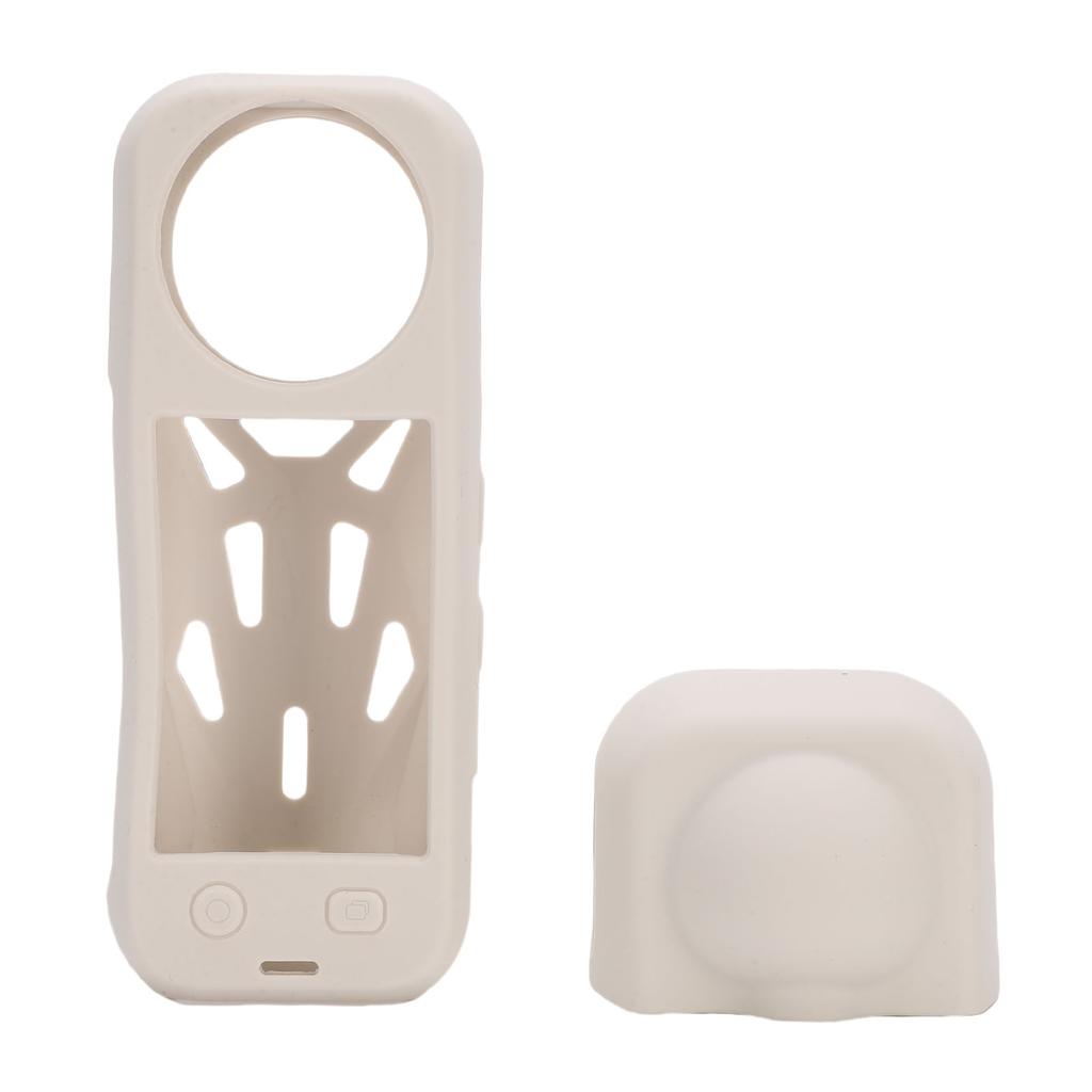 Silicone Case Lens Cap Fit for Insta360 X5 Anti Slip Soft Anti Drop Heat Dissipation Panoramic Action Camera Protective