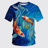 Summer Fishing Lovers Printed Summer Casual Short-sleeved Jumper Fashion Kids