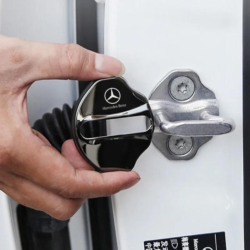 AAVF1 For Mercedes Benz GLB 2019-2023 Car Door Shock Absorber Door Lock Protector Auto Door Lock Latches Cover Accessories