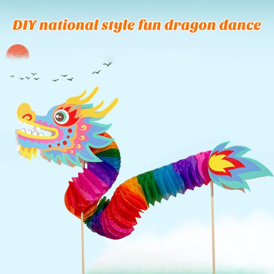 Игрушка «Танец дракона», реалистичная тонкая работа, расширяемый дракон, бумажное украшение, фестиваль, подвесной набор игрушек для рукоделия «сделай сам»