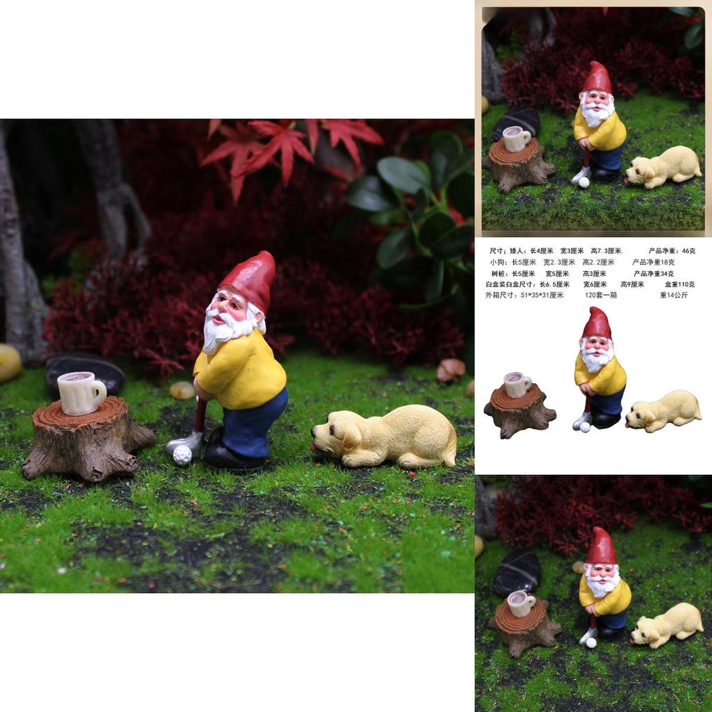 Садовое украшение из смолы в европейском стиле, миниатюра гнома и животного для домашнего декора