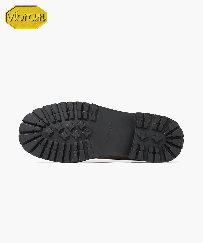 Firenze Atelier [Vibram] Смелая Форма 4,7 см Замшевые Мокасины 9009-Qs [Пепельно-Бежевый]