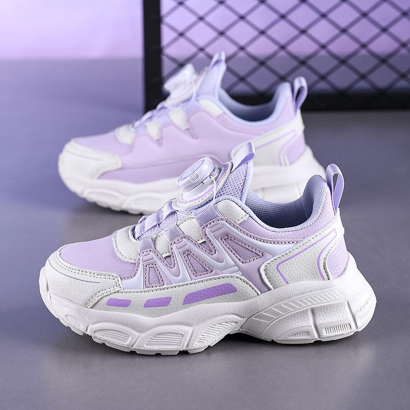 Girls Shoes Spring and Summer New Breathable Mesh Girls Lightweight Versatile Dad Shoes Children's Fashion Casual Sports Shoes