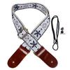 Embroidered Ukulele Strap Ethnic Style Adjustable Length Nylon Leather Comfortable Fit Ukulele
