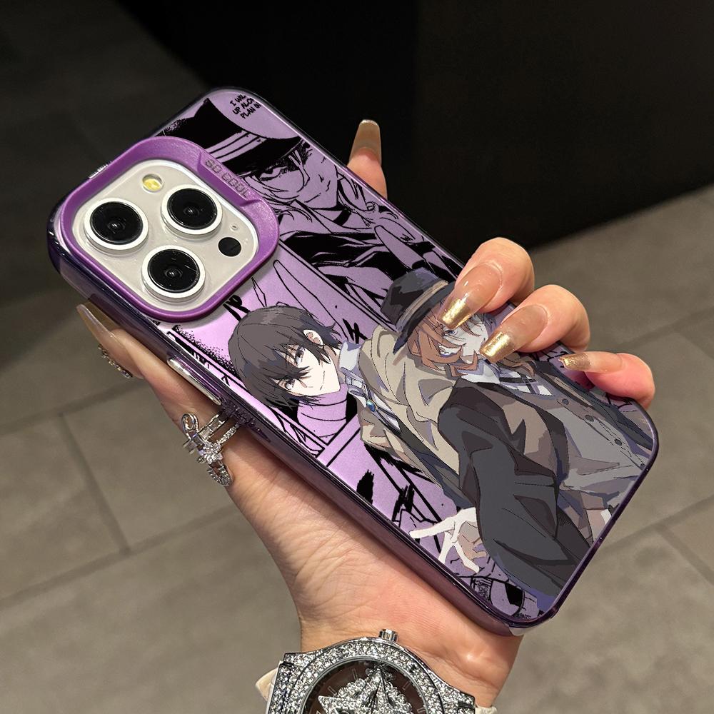 Anime Dazaies Osamus Phone Case for iPhone 17 Air 16 16e 15 14 Plus 13 12 11 Pro Max X Xs XR 8 Colorful Silver Hard Cover