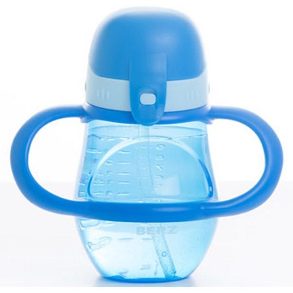 Двуручная соломенная чашка Buzz, 300 мл, с защитой от проливания, синяя, 1 шт.