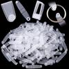 Transparent Connection Clip 100Pcs Folding Clip Small Size Plastic Keychain Clips Hand Account