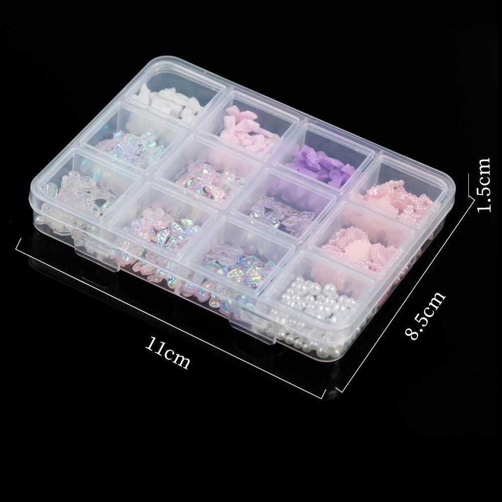 Shimmer Jelly Rhinestones Mixed Bowknot Nail Art Decorations Hot 3D Nail Charms  for Nail Art