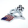 2pcs V8 US Logo USA Flag Car Chrome Trunk Metal Emblem Badge Decal Sticker
