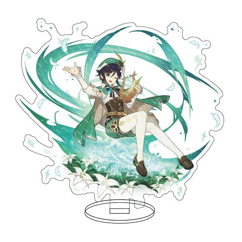 Изысканная акриловая подставка для фигурки Genshin Impact Барбатос Кэ Цин Барбара для демонстрации и декора