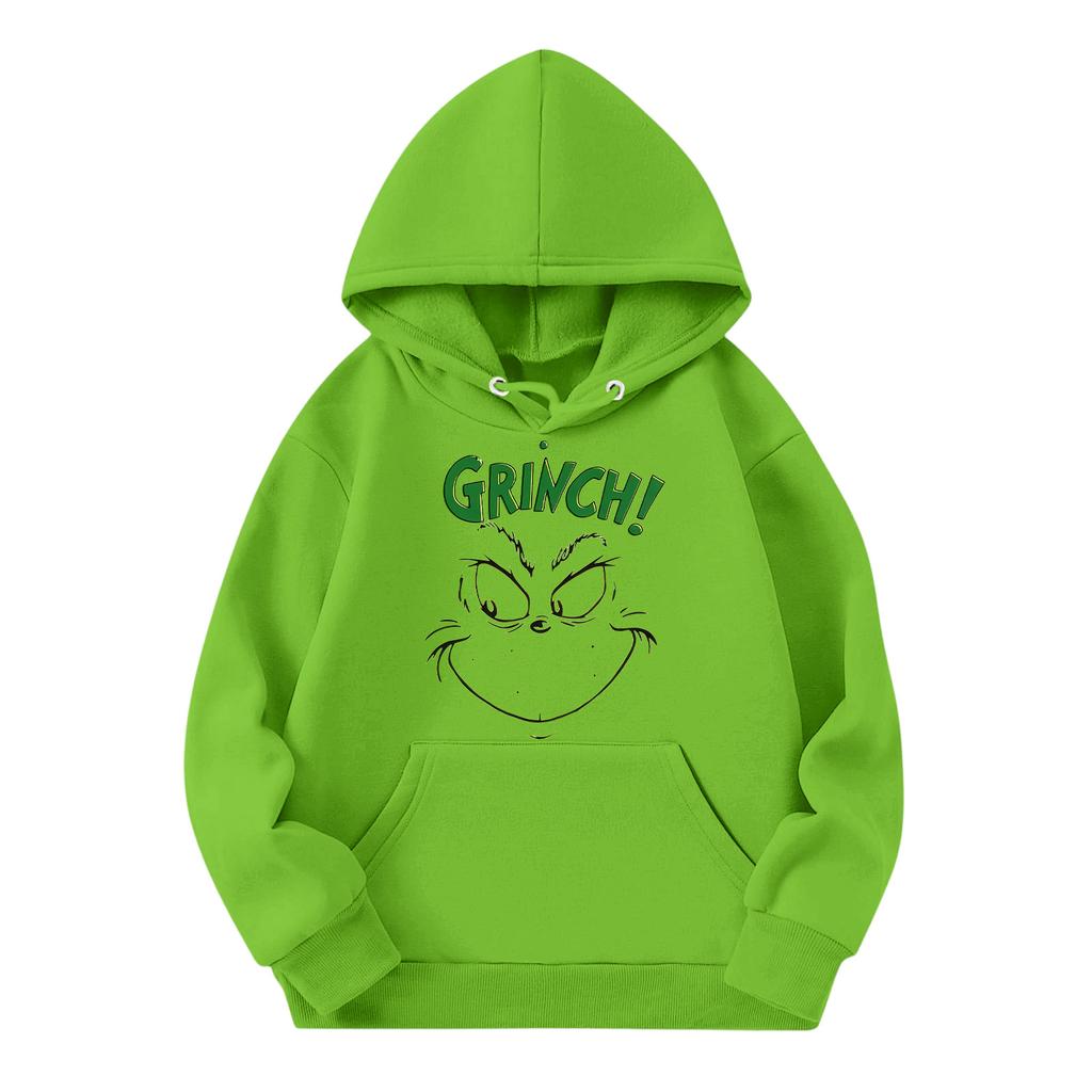 Рождественская детская толстовка с длинным рукавом, легкая повседневная толстовка с капюшоном, свободная, удобная детская толстовка