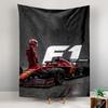 F1 racecar driver red sporty design Patterned tapestry for bedroom and living room home decor sofas