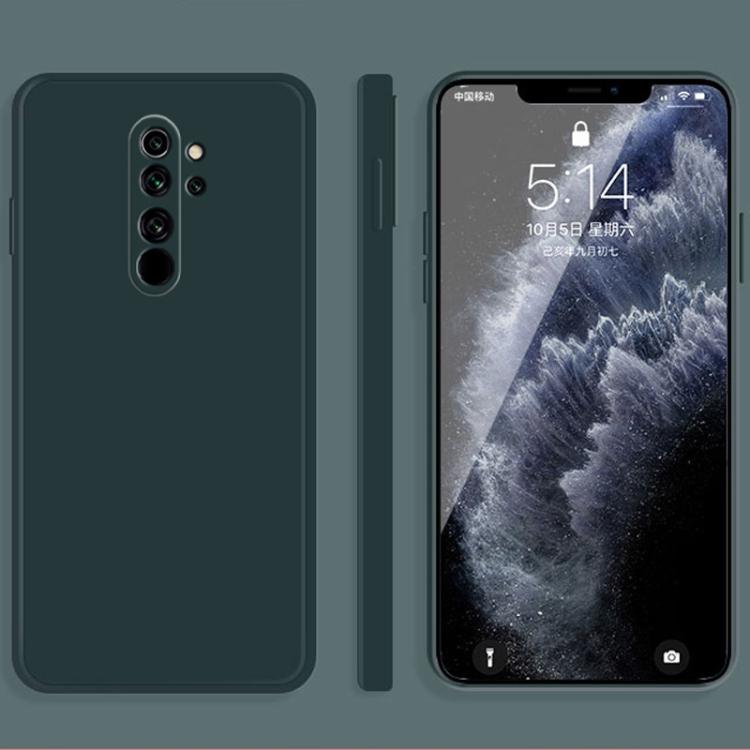 Для Xiaomi Redmi Note 8 Pro Чехол-бампер из имитации жидкого силикона, однотонный, с прямыми краями, противоударный, с полной защитой