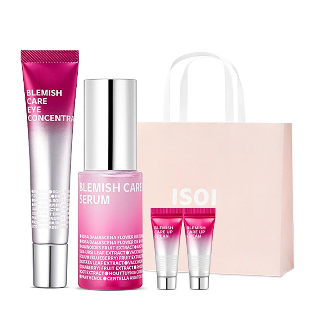 isoi Blemish Care Up Blemish Rose Serum 15ml + Eye Cream 17ml + Cream 7ml X 2p + Shopping Bag Set