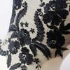 1Pcs White Black Lace Applique Handmade Beads Wedding Dress Decoration DIY Collar Lace Patch