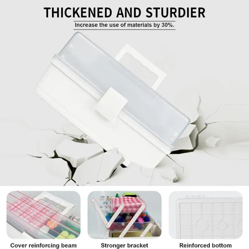 Large Capacity Makeup Hairpin Organizer 2/3 Layers Nail Art Box New Storage Box  Household