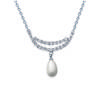 Les Trésors De Lily [F0361] - Silver Necklace 'Alicia' Silver White (rhodium-plated) - 28x24 Mm