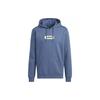 Adidas Casual Logo Print Hooded Pullover Sweatshirt Men Tops Miracle-Green Gray HK6755