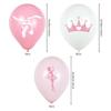 White Balloons Pink Princess Party Supplies Dancing Ballerina  Girl