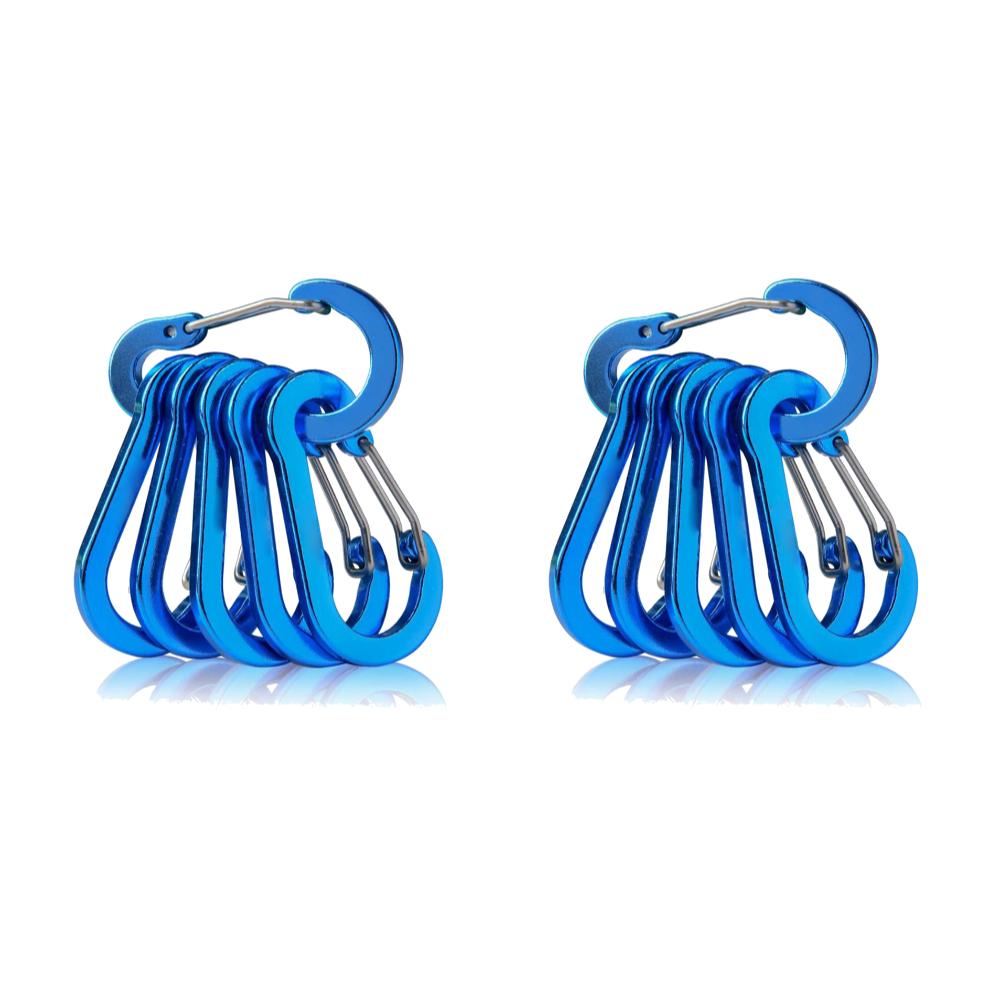 6/12Pcs Aluminum Alloy Carabiner Keychain Outdoor Camping Climbing Hiking Snap Clip Lock Buckle Hook Fishing Accessories