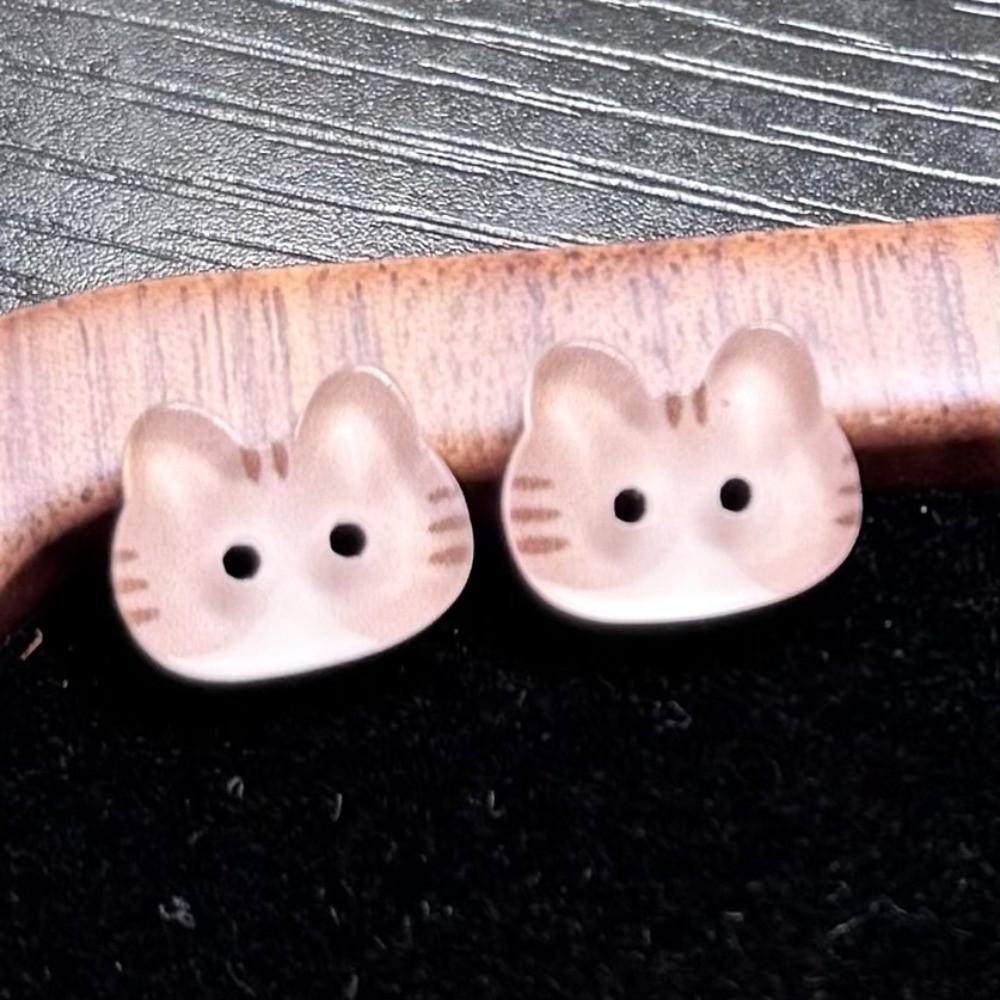 30pcs 12mm Kitty Buttons Creative Ginger Cat Buttons Calico Cat Buttons  Clothes Accessories