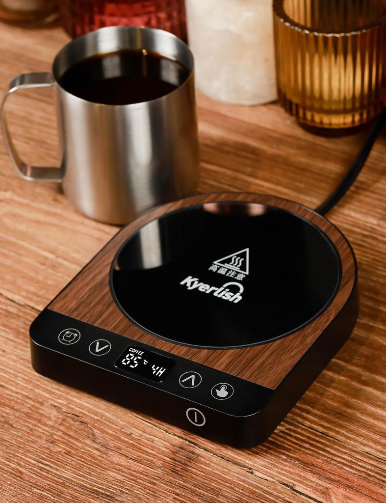 Термокружка Kyerlish Cup для кофе, подогреватель напитков, 5 температур, максимальный нагрев, 4 тепла, ширина 13 см, автоматический подогрев, подогрев напитков, офисное использование, подарок для