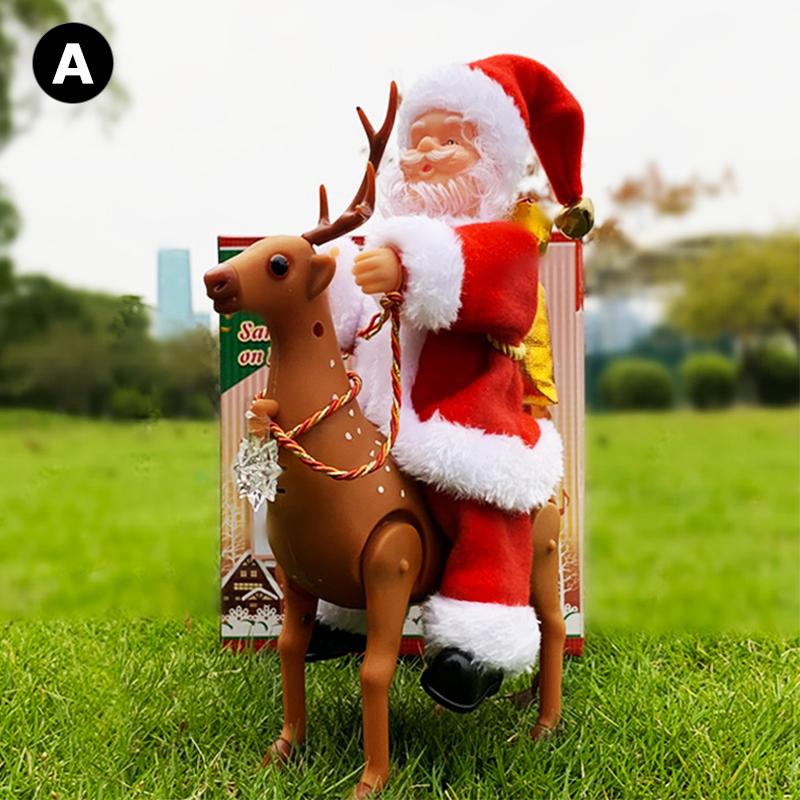 Танцующий Поющий Санта Рождественские Украшения Рождественская Игрушка Кукла Работающая от Батарейки Музыкальная Движущаяся Фигурка
