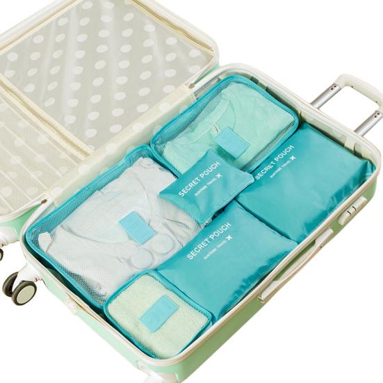 6Pcs Travel Storage Bags Clothes Organizer Waterproof Luggage Suitcase Pouch