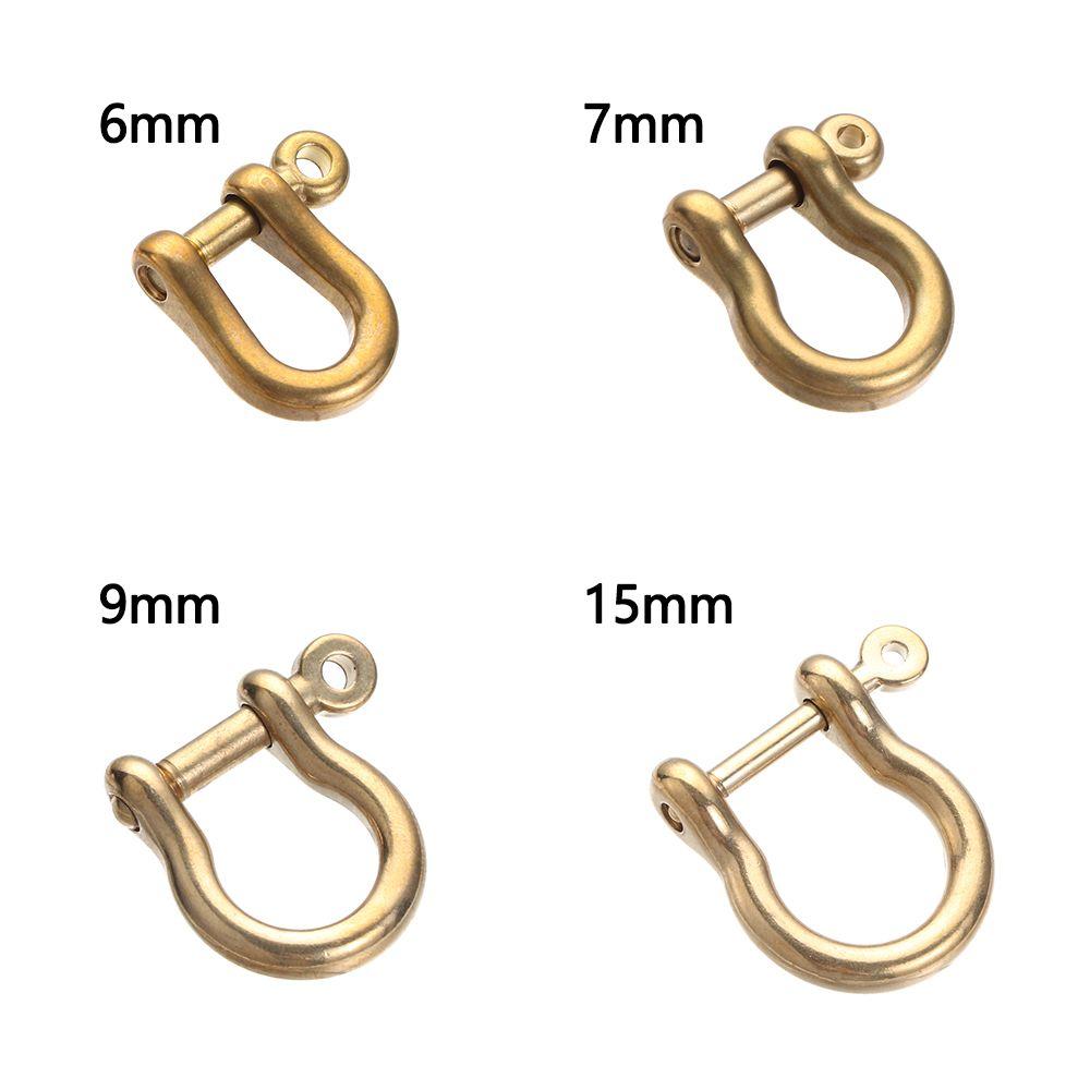 Винтовой соединительный соединитель скоба брелок D-образные скобы кольцо для ключей твердый латунный карабин брелок крючок