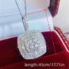 Мода 1 шт. Нежное паве ко Дню святого Валентина для женщин Ювелирные изделия сверкающее ожерелье из циркония квадратный кулон подарки свадебные модные аксессуары