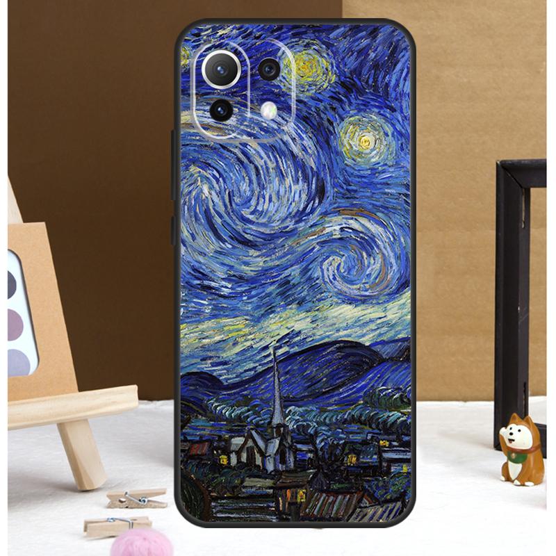 Кейс-холдер для масляной живописи в стиле Ван Гога для Xiaomi 14 Ultra 13 11T 12T 13T Pro 12 Lite POCO X6 Pro X3 X4 X5 M5s M6 F3 F5 Чехол