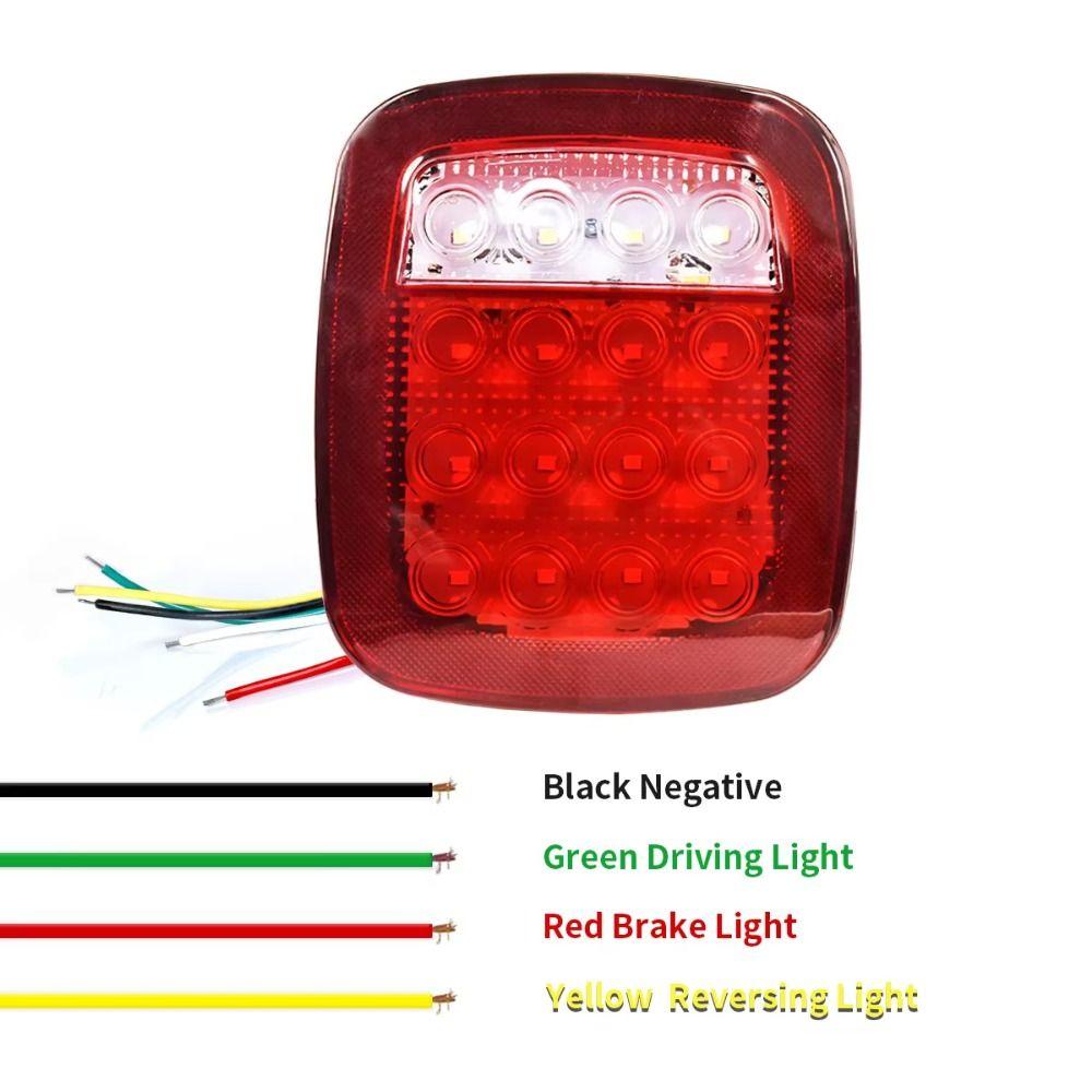 High Brightness Signal Tail Light Square LED Marker Side Light 21LED Truck Clearance Light Boat
