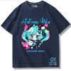 Second Dimension Anime Hatsune Miku Fashion Trend New Cotton Top Short Sleeve T-shirt Unisex