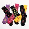 Счастливые Вишня Лимон Ананас Клубника Унисекс Фруктовые Хлопковые Носки Скейтборд Мужские Модные Деловые Хипстер Дропшиппинг