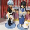 Оригинальная 14 см фигурка аниме Гинтама Саката Гинтоки Кацура Котаро Подставка Модель аниме Игрушки Подарки Коллекция Украшения