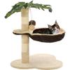 VidaXL Cat Tree with Sisal Scratching Post 50 Cm Beige and Brown