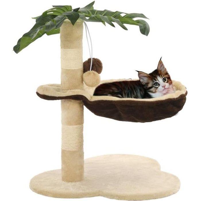 VidaXL Cat Tree with Sisal Scratching Post 50 Cm Beige and Brown