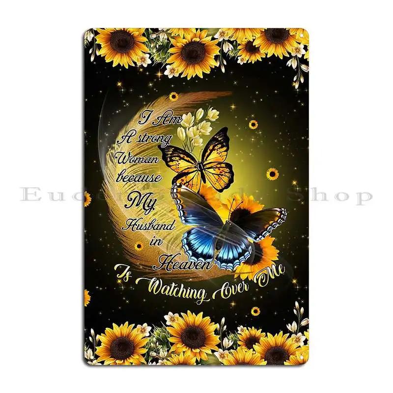 I know heaven is a beautiful place because they have my husband Metal Plaque Club Pub Wall Decor Printing Tin Sign Poster